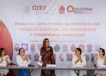 Mara Lezama toma de protesta al Colegio Nacional de Consejeras y Consejeros Jurídicos