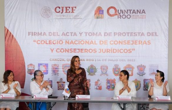 Mara Lezama toma de protesta al Colegio Nacional de Consejeras y Consejeros Jurídicos