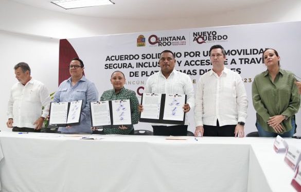 En el marco de la Ley de Movilidad, se firma acuerdo para otorgar mejor servicio de pasajeros entre plataforma y taxistas