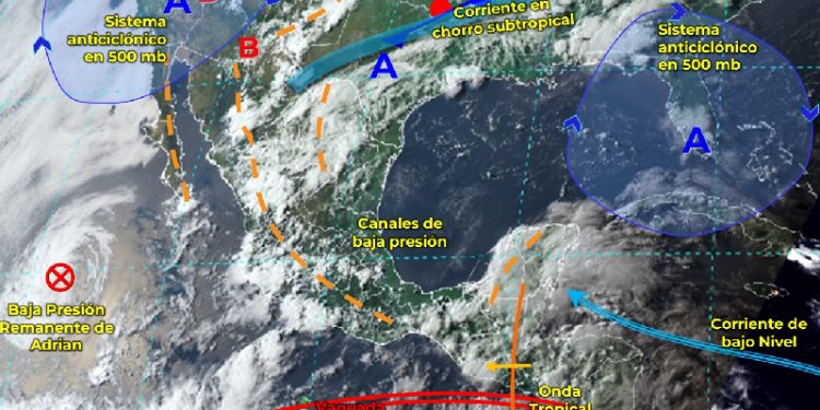 Onda tropical Núm. 9 se extenderá en el sureste del país