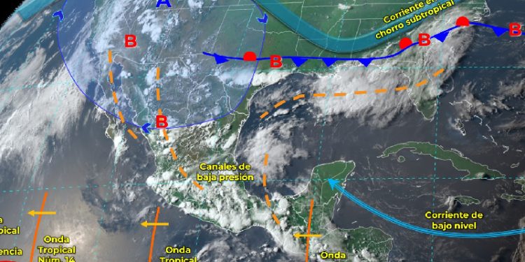 Pronóstico del clima para el sur y sureste del país
