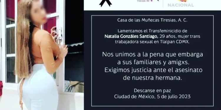 Exigen justicia para Natalia González, mujer trans que fue asesinada en CDMX
