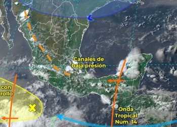 Onda tropical Núm. 14 ocasionará lluvias fuertes en el sur del país