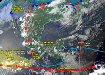 Prevén cielo parcialmente nublado con intervalos de chubascos en Quintana Roo