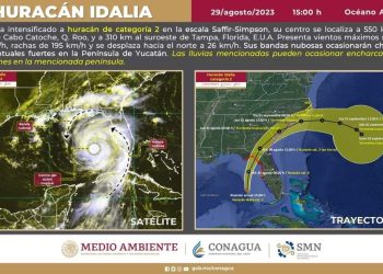 Idalia se intensifica a huracán categoría 2