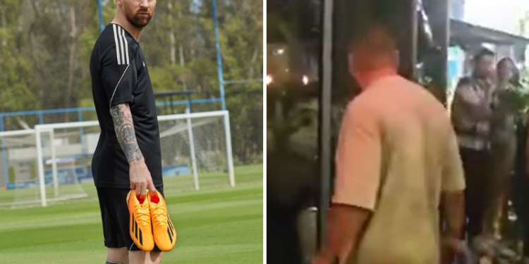 Hombre es golpeado por personal de seguridad tras tomarle una foto a Messi en Miami