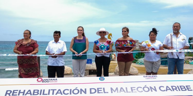 Mara Lezama y Atenea Gómez reinauguran el Malecón del Caribe para disfrute de isleños y turistas