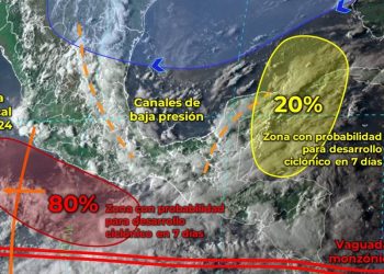Prevén cielo medio nublado con intervalos de chubascos en Quintana Roo