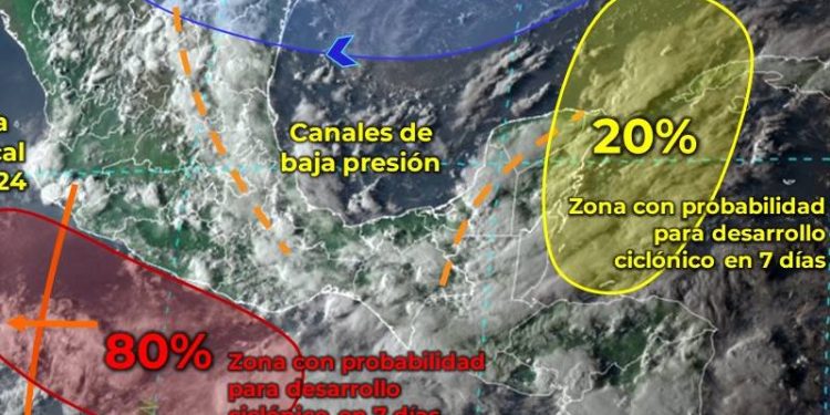 Prevén cielo medio nublado con intervalos de chubascos en Quintana Roo