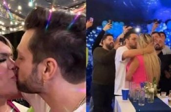 Nicola Porcella besa a Wendy Guevara en fiesta de Galilea Montijo