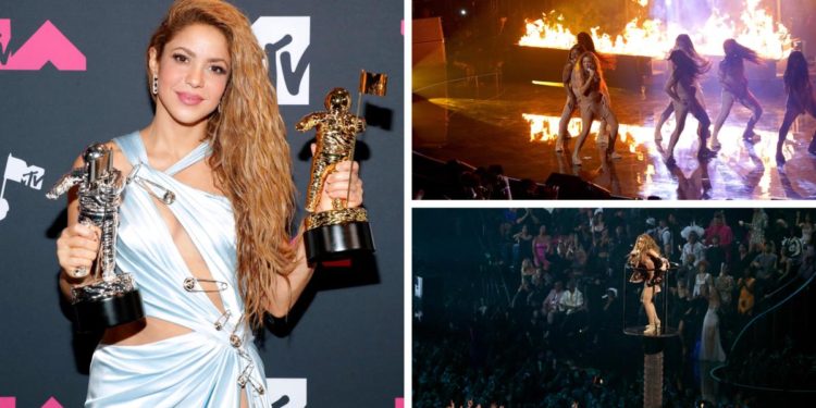 Shakira se confirmó en los MTV 2023 como un icono musical llevándose dos premios y un show que se robó la noche