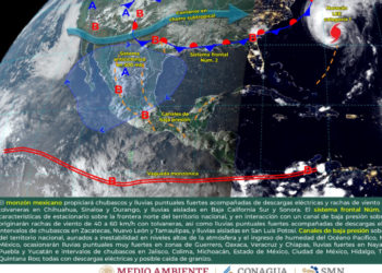 Prevén cielo nublado con chubascos en Quintana Roo