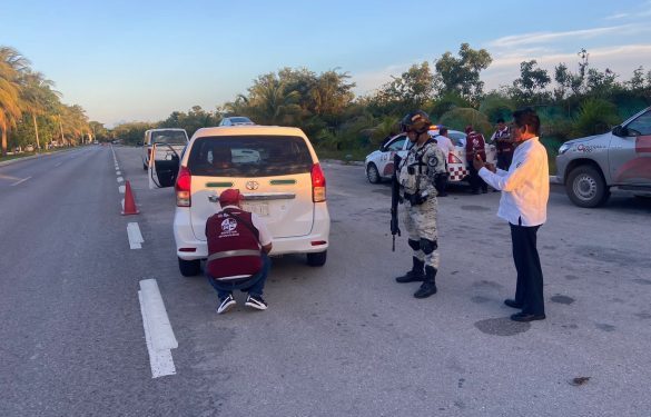 En coordinación los tres niveles de gobierno realizan operativo de transporte público y privado