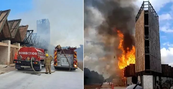Incendio consume una docena de palapas en el Parque ‘El Jaguar’ en Tulum
