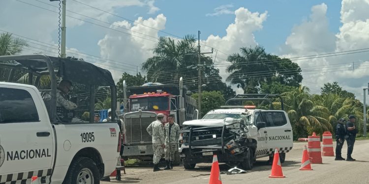 Accidente fatal entre una patrulla de Guardia Nacional y un tráiler