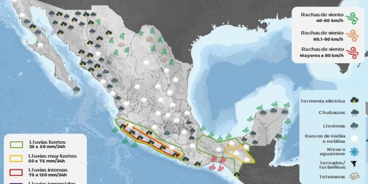 Prevén chubascos a lluvias puntuales fuertes en Quintana Roo