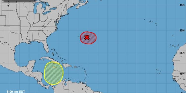 Probabilidad de un ciclón en el Mar Caribe