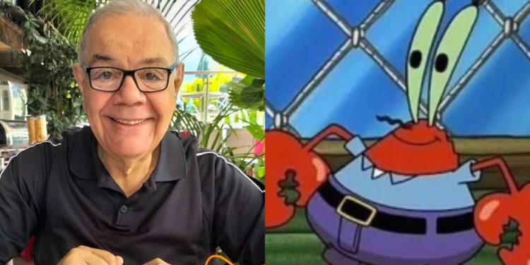 Fallece Luis Pérez Pons, actor de doblaje que dio voz a Cangrejo en Bob Esponja