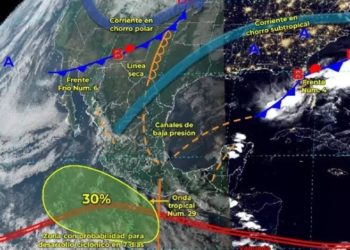 Prevén lluvias puntuales fuertes en costas del Pacífico