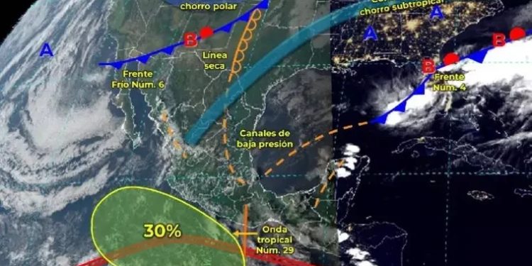 Prevén lluvias puntuales fuertes en costas del Pacífico