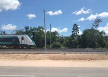 Inician pruebas locomotoras del Tren Maya en el tramo de Valladolid, Yucatán