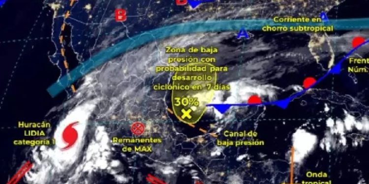 Huracán Lidia se podría localizar muy cerca del Pacífico mexicano