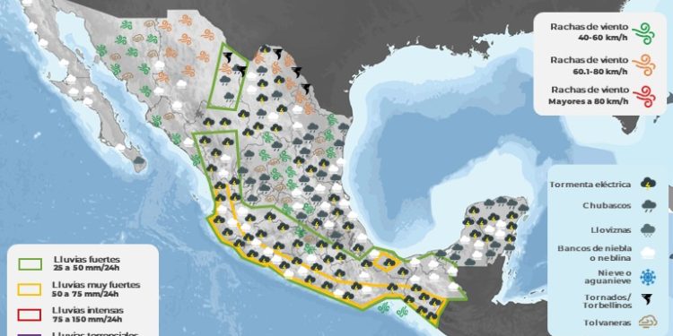 Prevén lluvias e intervalos de chubascos en Quintana Roo