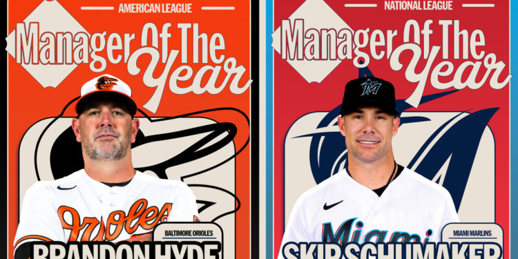 Skip Schumaker, de la Nacional y Brandon Hyde, de la Americana, son los coaches del 2023 en las Grandes Ligas