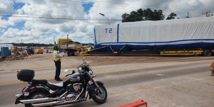 Llega el tercer vagon del Tren Maya a Cancún