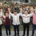 Militantes de Morena tabasqueños arropan a Claudia Sheinbaum en su gira