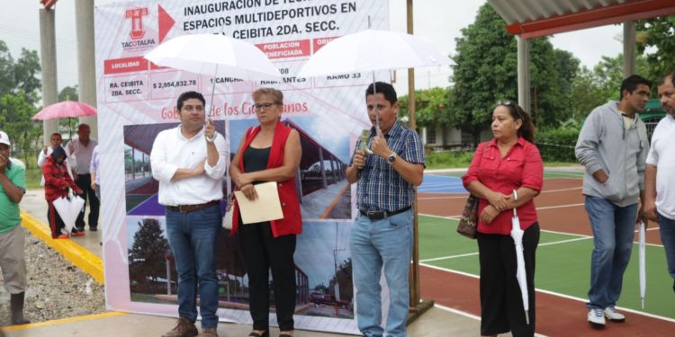 Inauguran espacio multideportivo en Tacotalpa