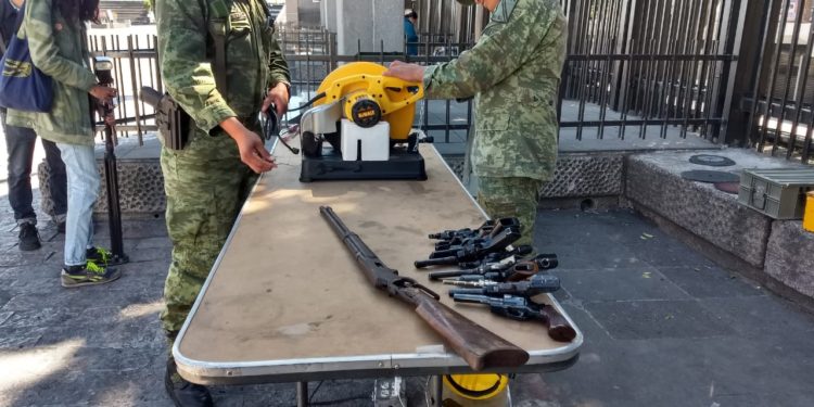 Llevan a cabo Campaña de Destrucción de Armas de Fuego de origen y uso ilegítimo