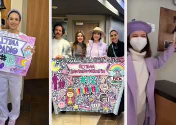 Andrea Torre celebra de haber vencido el Cáncer de Mama