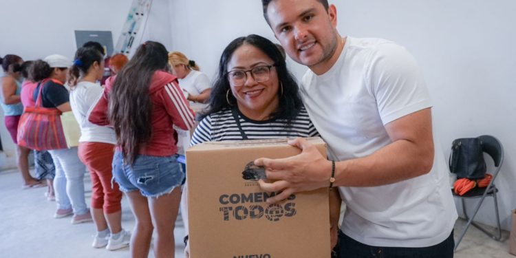 Inicia la quinta entrega de Comemos Tod@s, el Programa del Bienestar que da seguridad alimentaria a las familias cancunenses y quintanarroenses: Pablo Bustamante