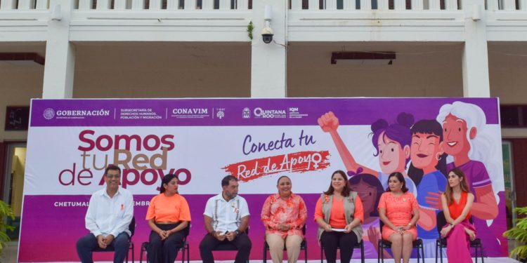 Con encendido de luces naranja arrancan en Quintana Roo “16 Días de Activismo” para la prevención de la violencia de género