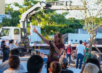 Mara Lezama atestigua inicio de remodelación del parque Las Palapas