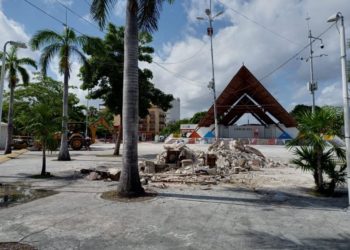 Inician remodelación en el Parque de Las Palapas, Cancún