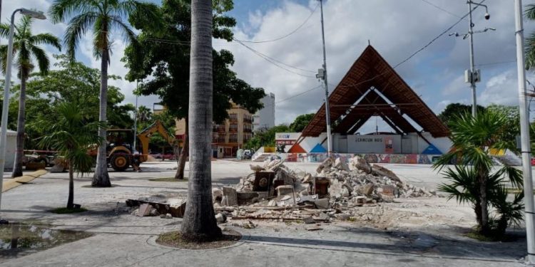 Inician remodelación en el Parque de Las Palapas, Cancún