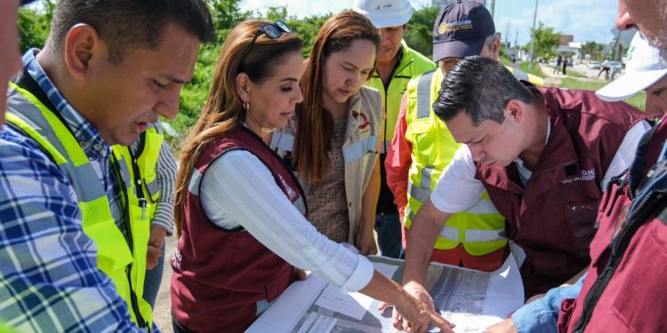 Mara Lezama supervisa retornos viales para la movilidad del bulevar Colosio