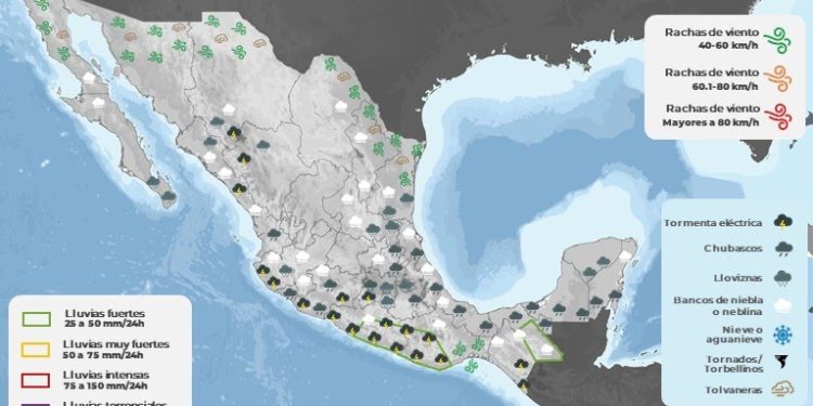 Prevén lluvias aisladas para Quintana Roo
