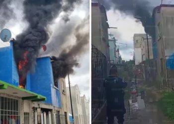Bomberos rescatan a una bebé de un incendio en Villas Otoch Paraíso