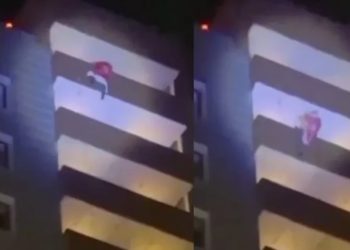 Cae un hombre vestido de Santa Claus desde el piso 24 y pierde la vida al instante