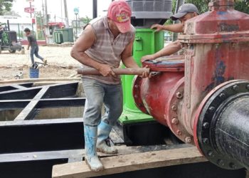 Macuspana realiza mantenimiento a instalaciones hidráulicas del cárcamo urbano de circunvalación
