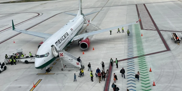 Aterriza vuelo inaugural de Mexicana en Tulum tras hacer escala en Mérida por  mal tiempo
