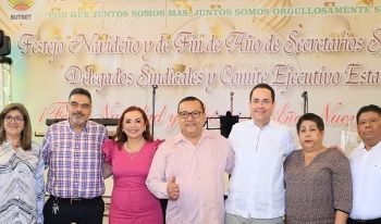 Estrechan lazos de amistad Gobierno del Estado y SUTSET en festejo navideño