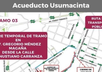 Anuncian cierre temporal de Méndez, desde Carranza hasta Usumacinta, por Acueducto