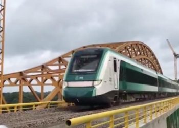 Realizan pruebas del Tren Maya en Tenosique