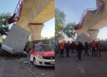 Colapsa estructura del Tren Interurbano México-Toluca