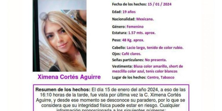 Persiste la búsqueda de Ximena Cortés Aguirre: Padres y autoridades unen esfuerzos