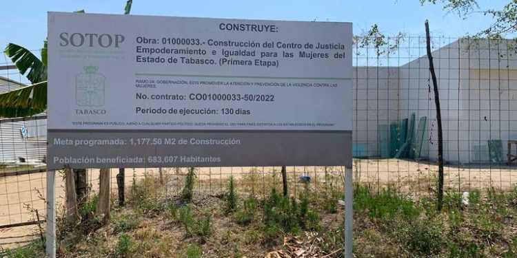 Retraso en la construcción del Centro de Justicia para las Mujeres en Tabasco, una preocupación para la CODEHUTAB